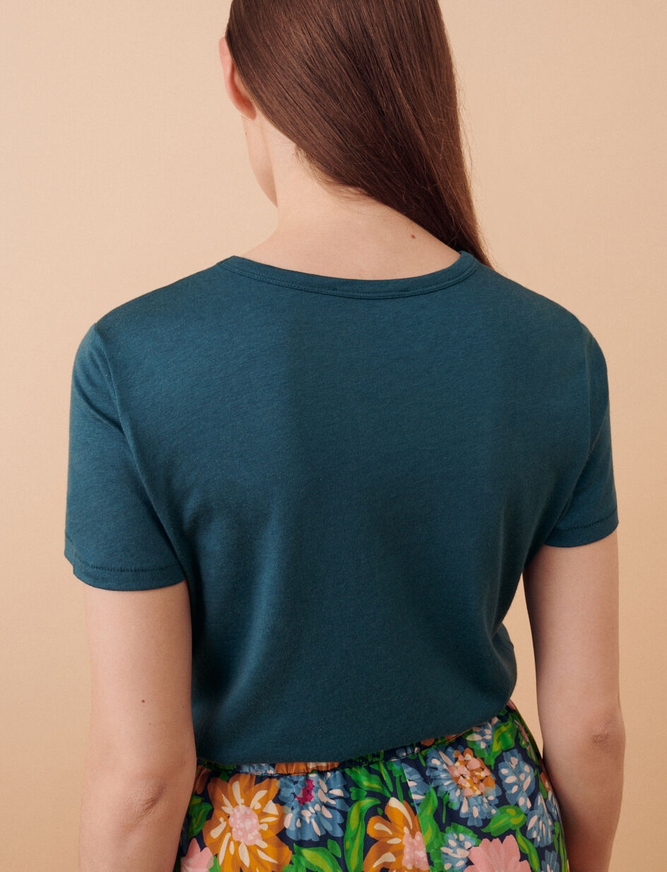 T-shirt manches courtes - bleu canard