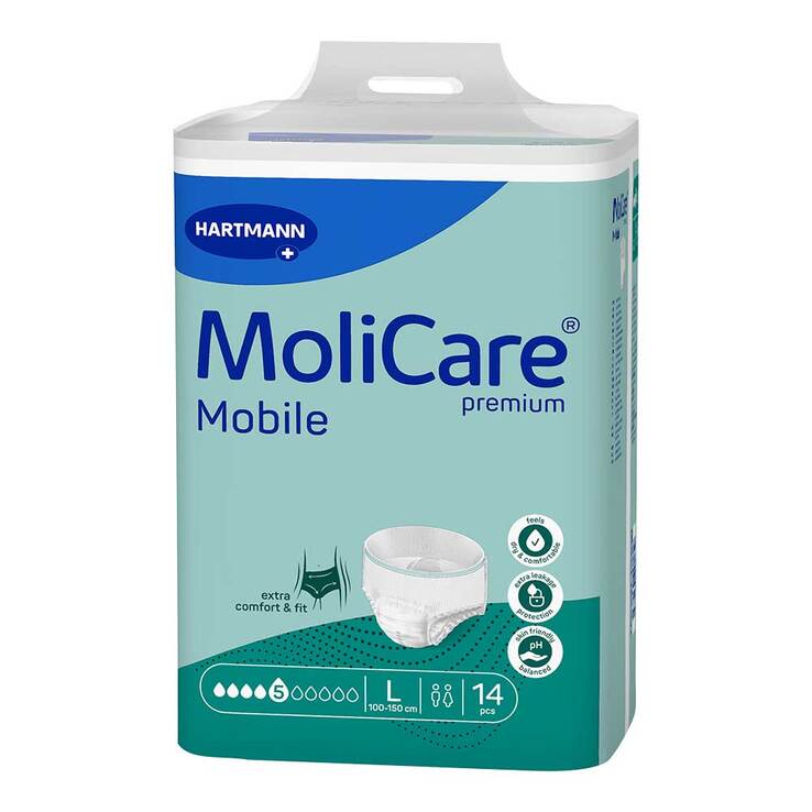 Molicare Premium Mobile 5 Tropfen Größe L, 14 St