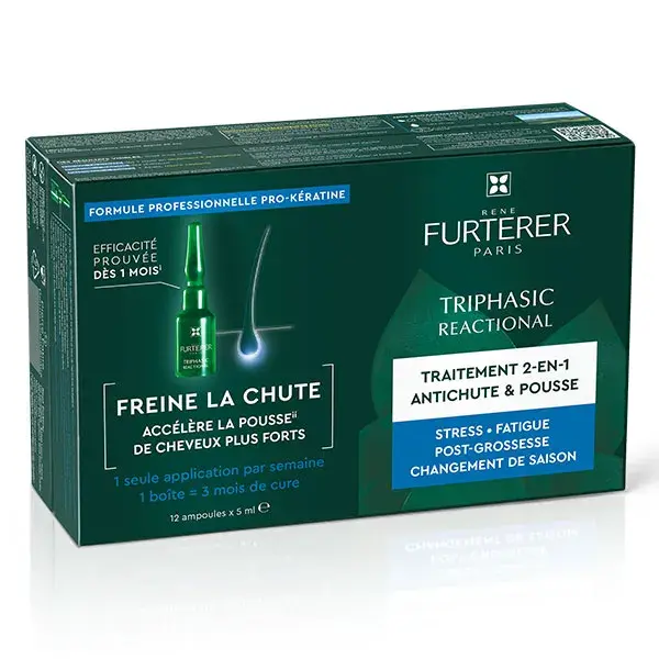 Conjunto de 12 ampolas de 5ml René Furterer Triphasic Reactional