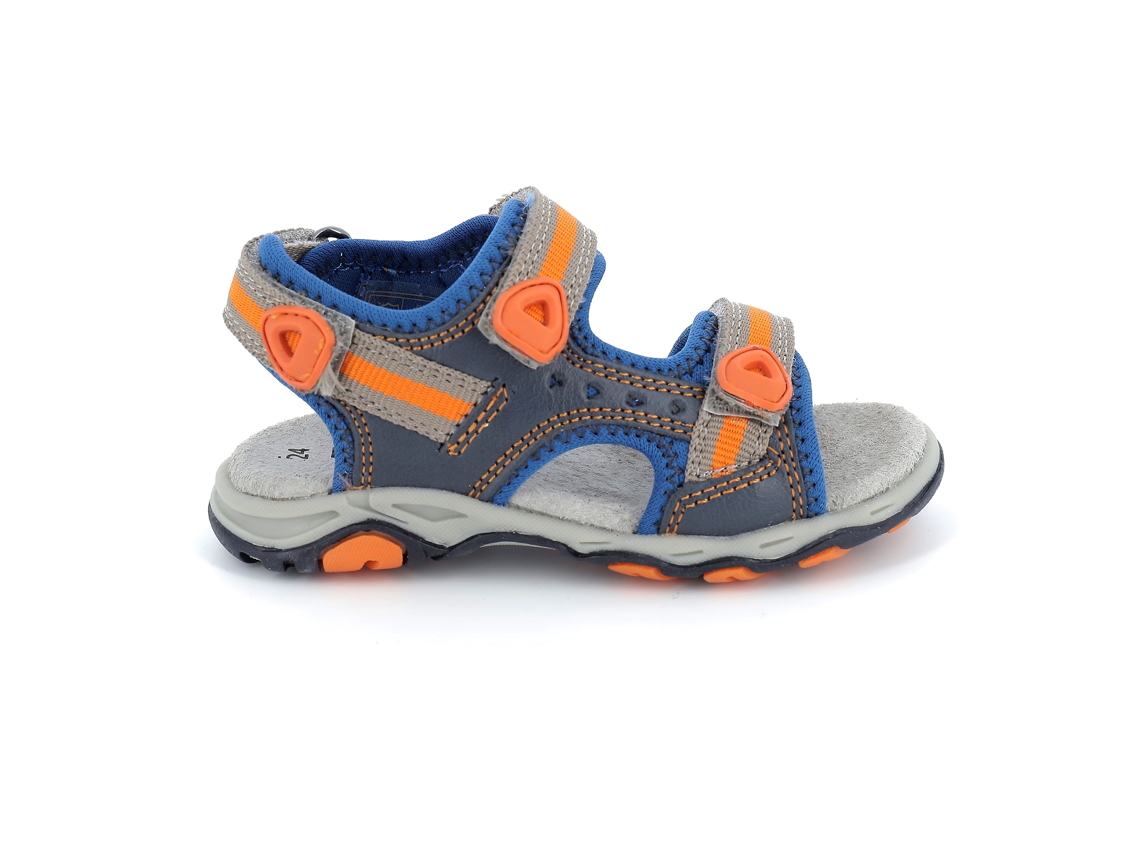 Kickers-558522 Matières combinées Bleu-Orange