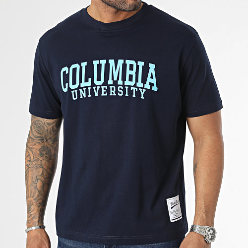 Tee Shirt Oversize Large Columbia Bleu Marine Bleu Ciel