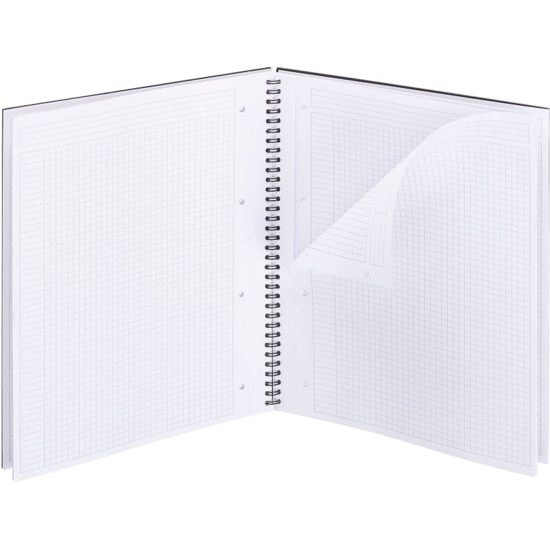 Cahier spirale Oxford International Notebook A4+ 23 x 29,7 cm - perforé 4 trous - petits carreaux 160 pages