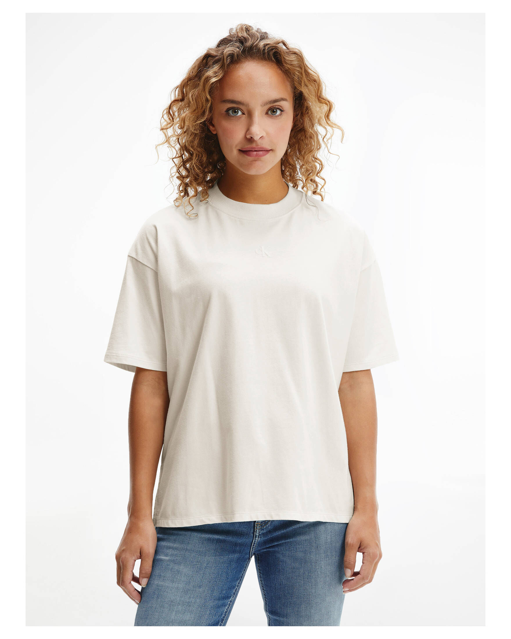 CALVIN KLEIN JEANS| Damen T-Shirt TWO TONE MONOGRAM BOYFRIEND TEE