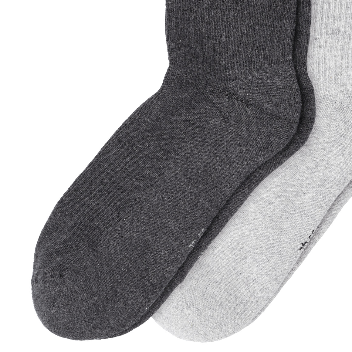 VanVaan 2 Paar Herren Sportsocken mit Frotteesohle hellgrau / dunkelgrau