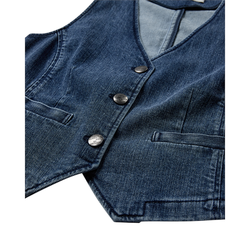 Copenhagen Muse Jeans Denim Vest, Denim Blue, S