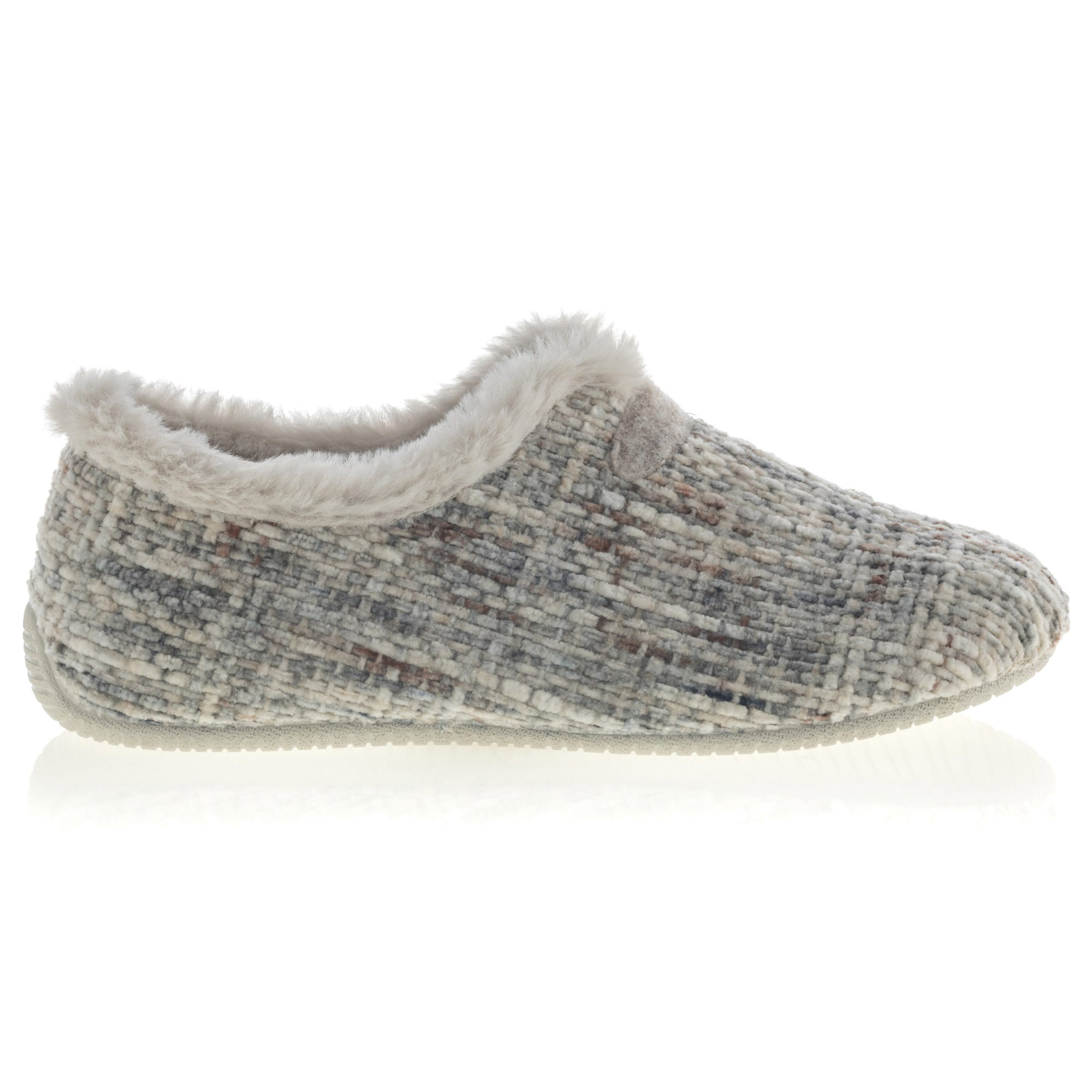 Pantoufles pieds sensibles Femme gris