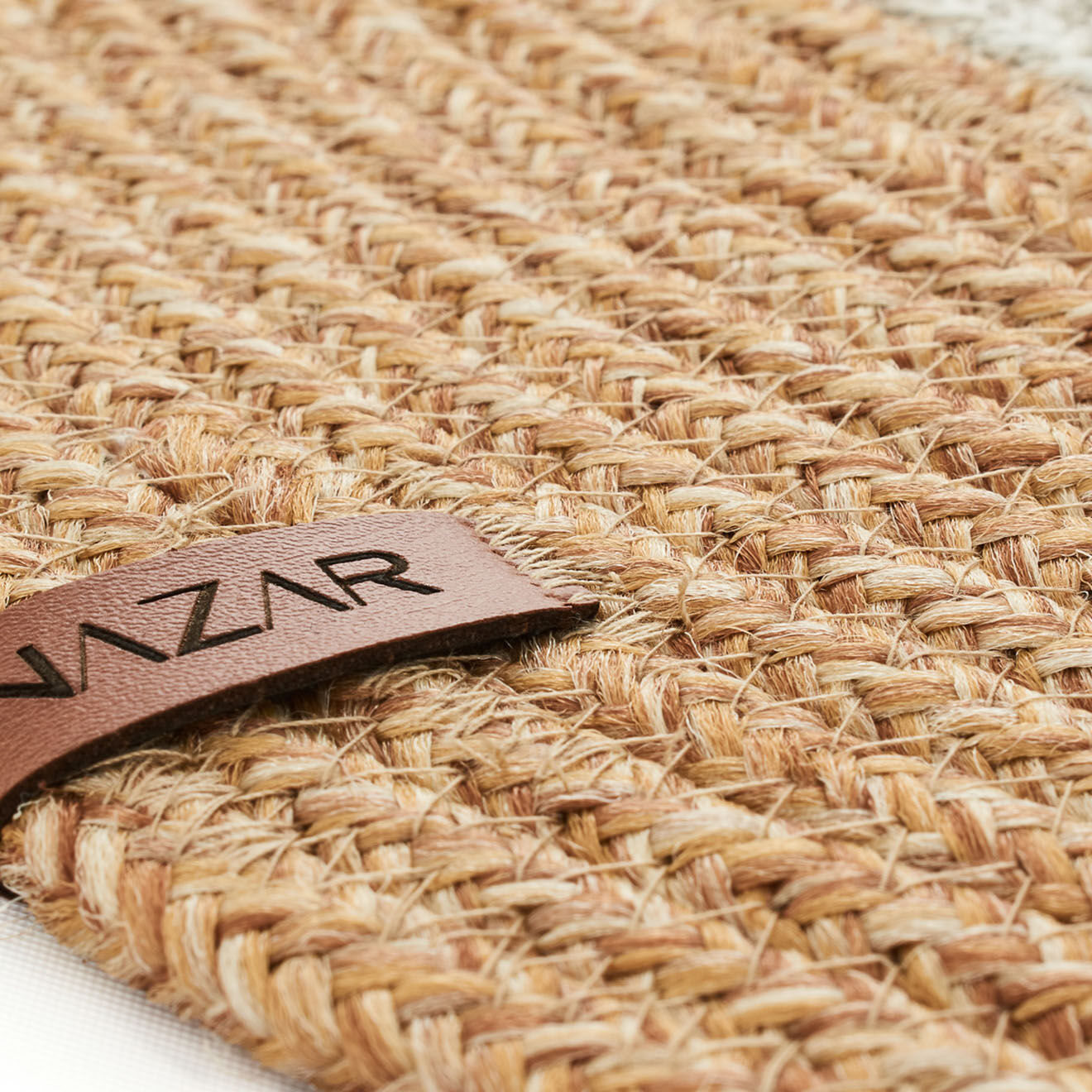Nazar Rugs Tapis LIMA 4503 fait main beige - 80x80 cm