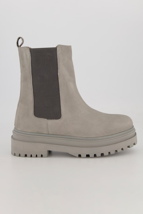 Stiefelette, Elastikeinsatz, Nubukleder, Weite H