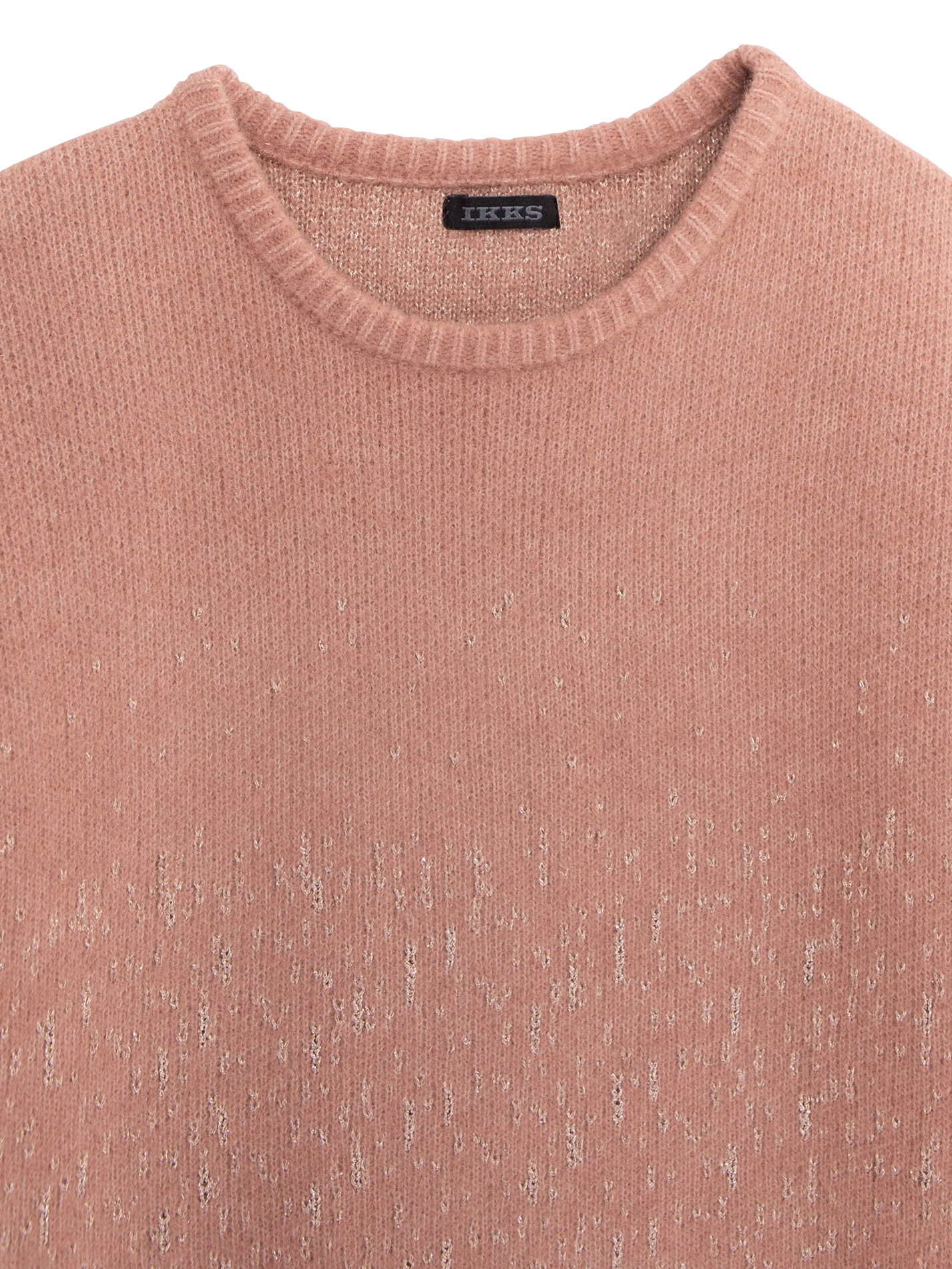 Robe pull longue en jacquard | Rose