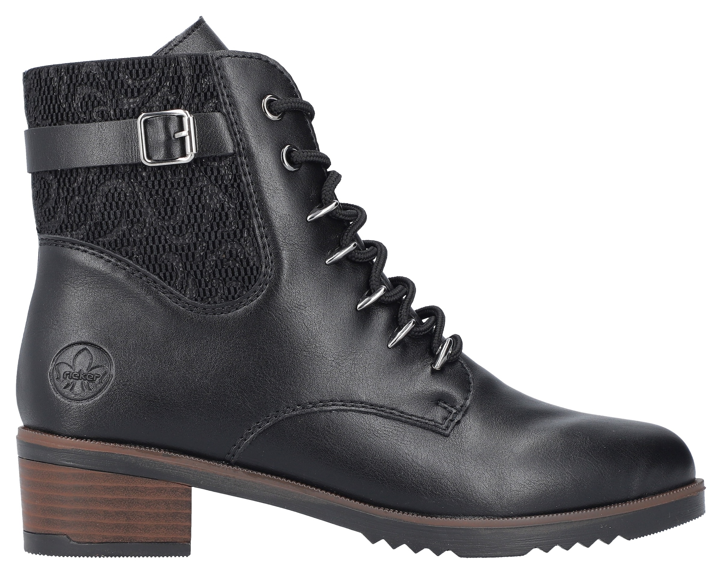Rieker Schnürstiefelette  , Schnürboots, Trachtenstiefelette, Blockabsatz, Innenreissverschluss