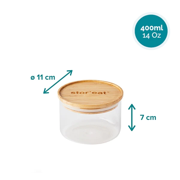 Bocal connecté en verre STOR'EAT 400 ml Mastrad