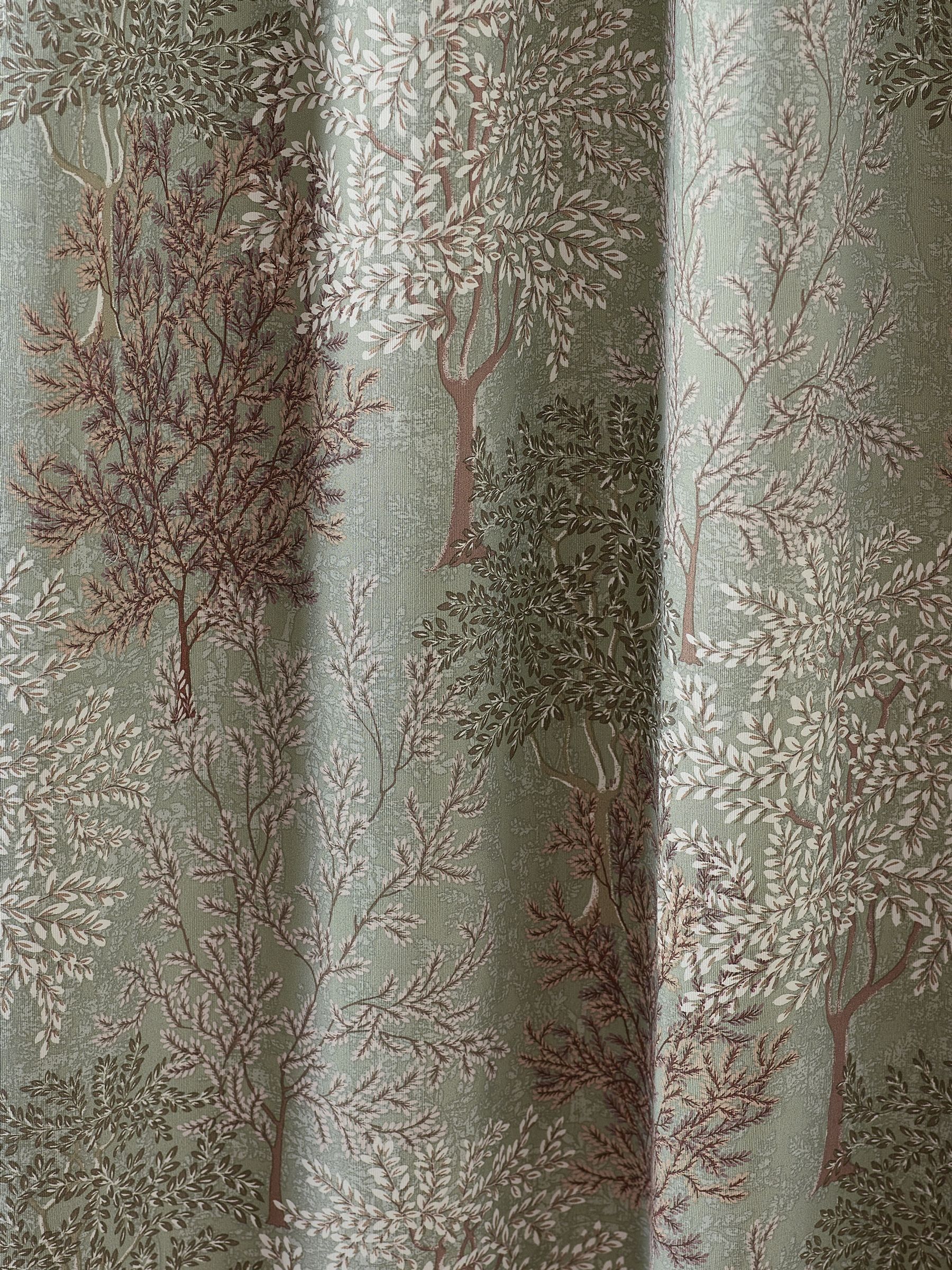 Catherine Lansfield Woodland Trees Lined Pencil Pleat Curtains