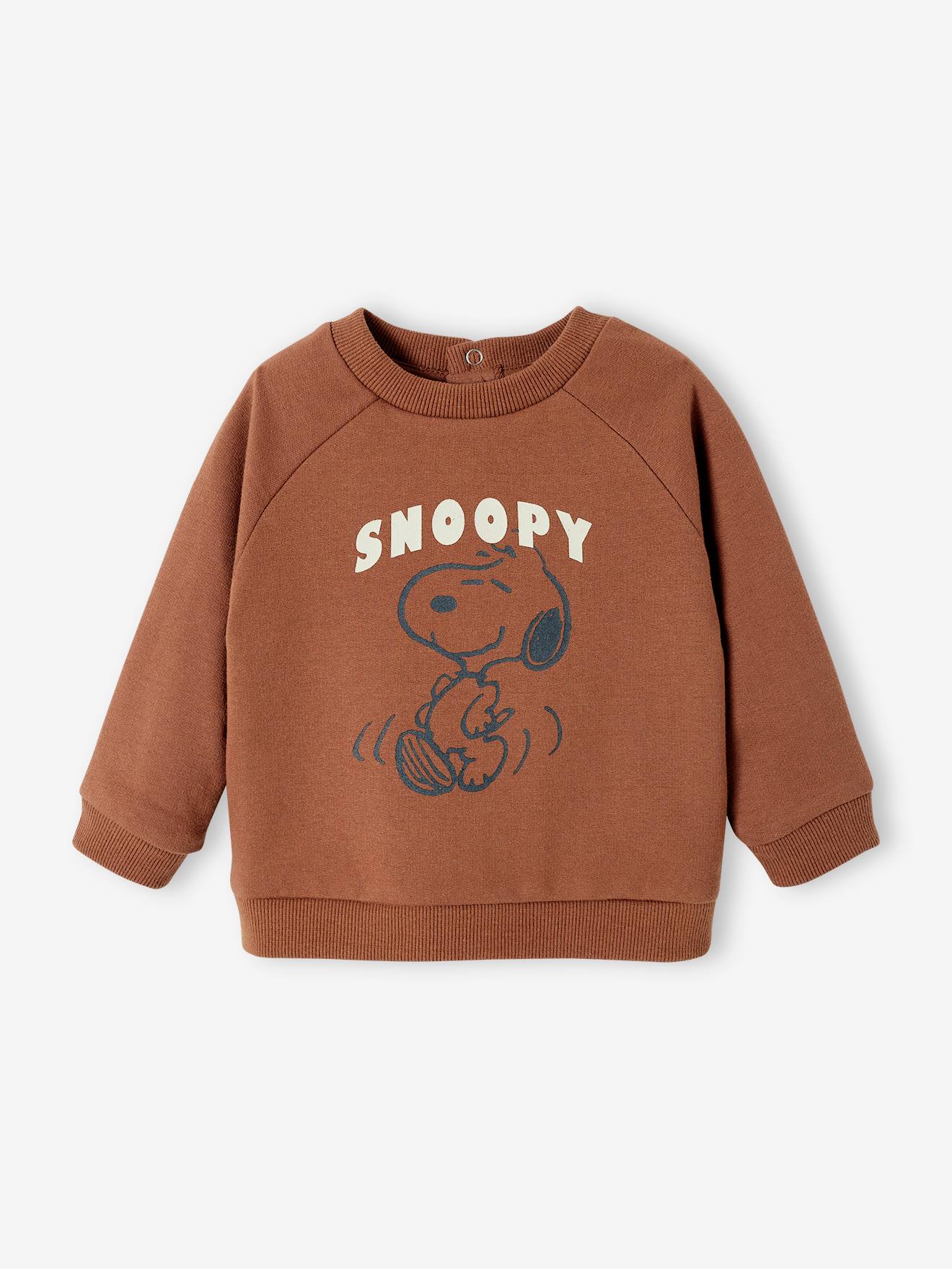 Moletom infantil Snoopy da Peanuts®, cor chocolate