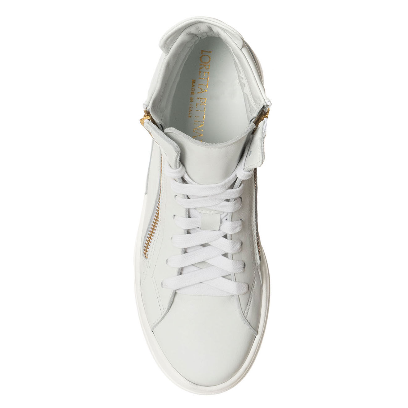 Loretta Pettinari Sneakers en Cuir Freddo blanches