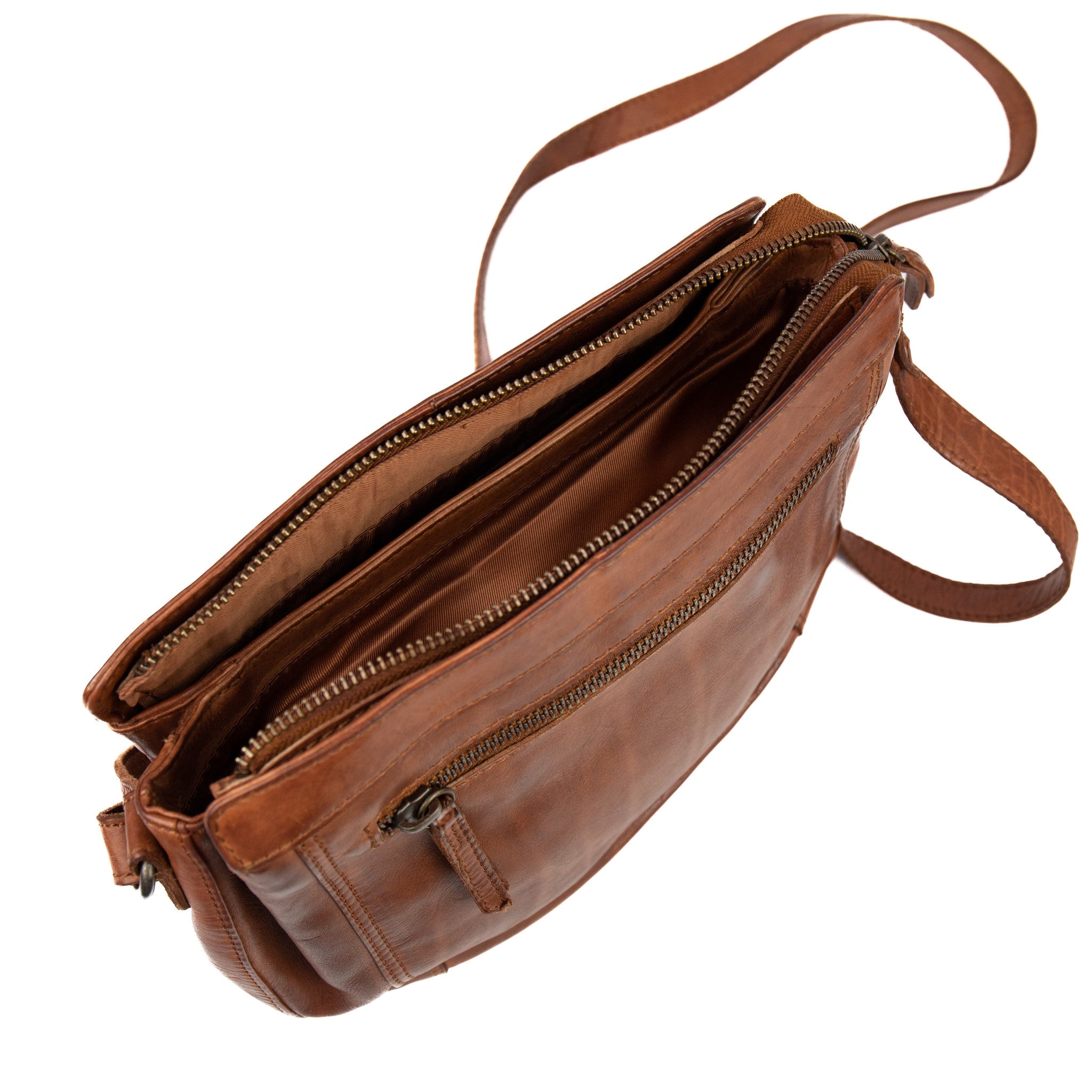 Schoudertasje 'Miley' cognac Cognac