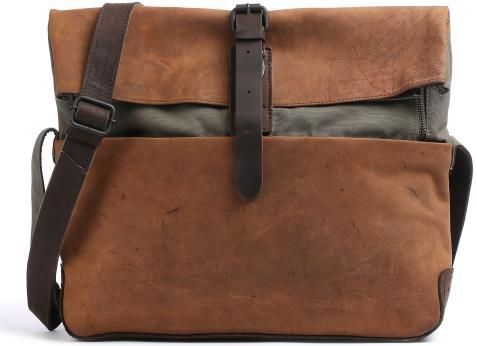 Harold's - Twister Messenger - Leer - Natur - 36 cm Laptopcompartiment