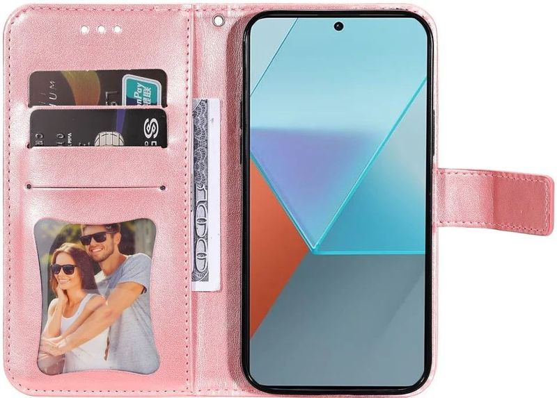 Xiaomi Redmi Note 13 Pro 5G / Poco X6 Hoesje Pasjeshouder Case Roze