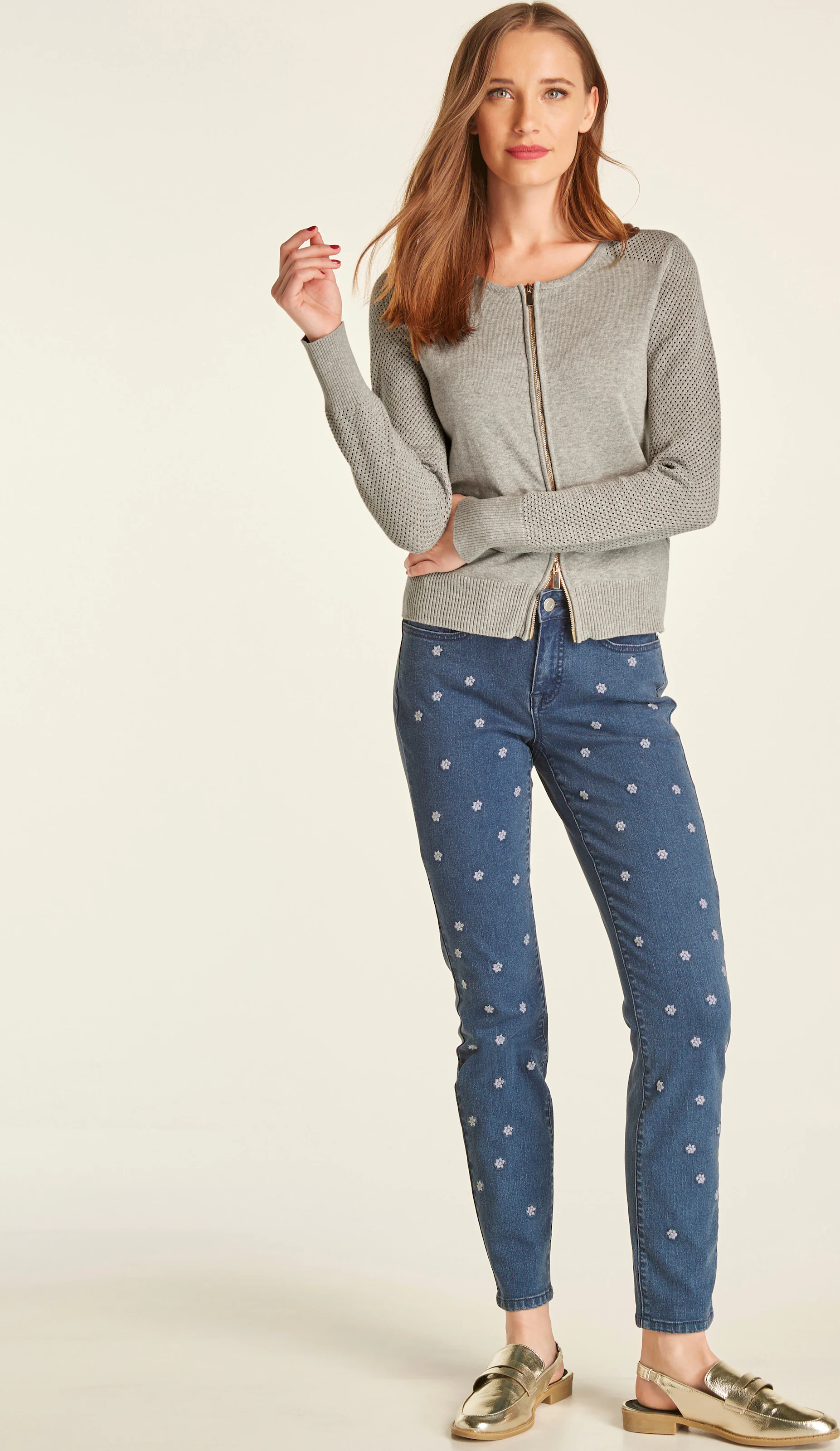 heine Cardigan in grau-melange