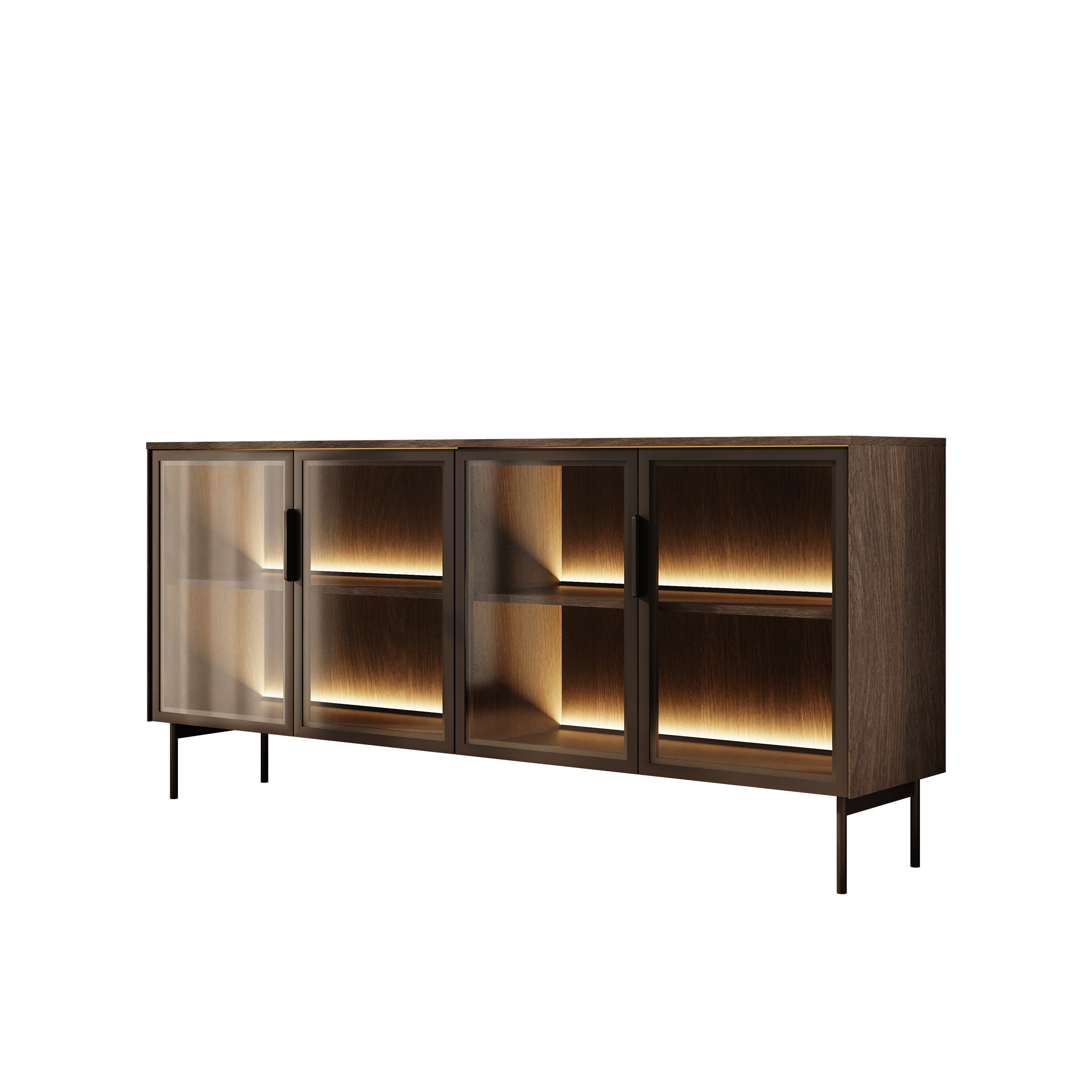 Lomo - Dressoir - Donker eiken - 181x39x83 cm