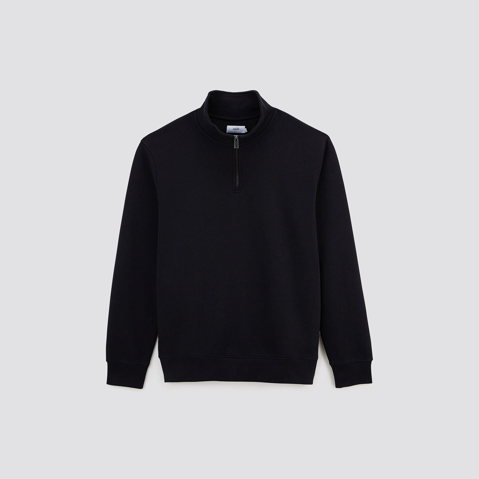 Sweat à col montant zippé Bleu foncé