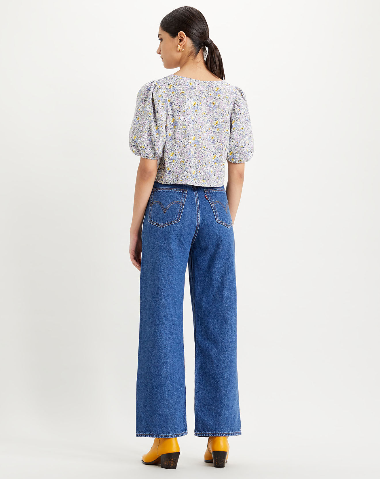 Levi's® Blouse Holly courte à motifs blanche