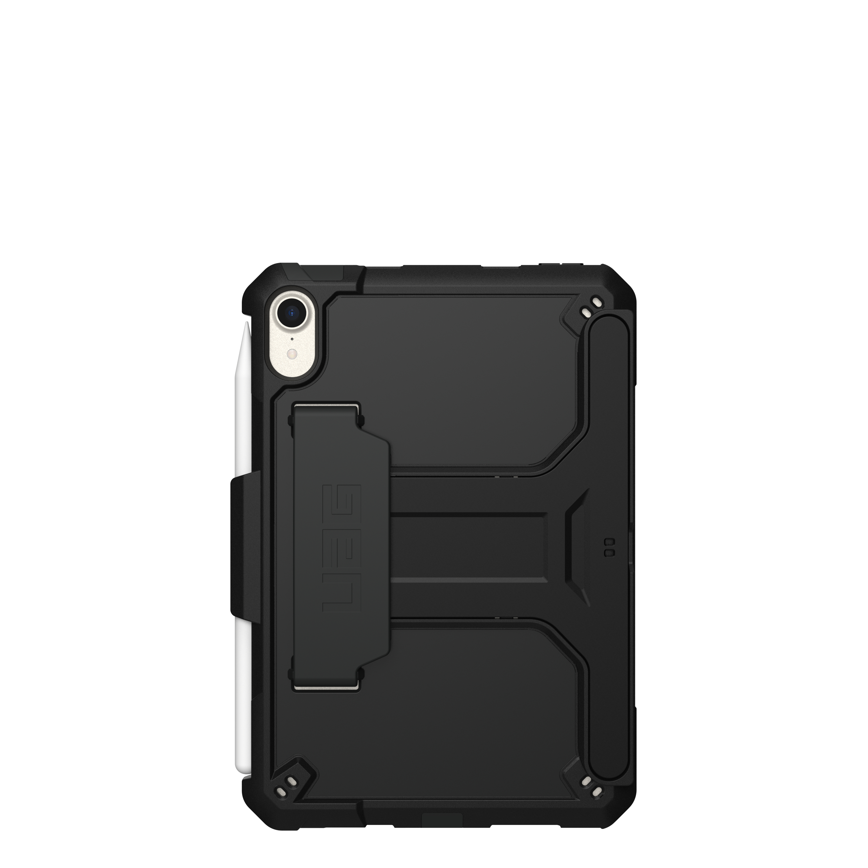 iPad Mini 7 (2024) / Mini 6 (2021) Outdoor Schutz Hülle Back Cover Scout   Kickstand   Apple Pencil Halterung (124014B14040) - Schwarz