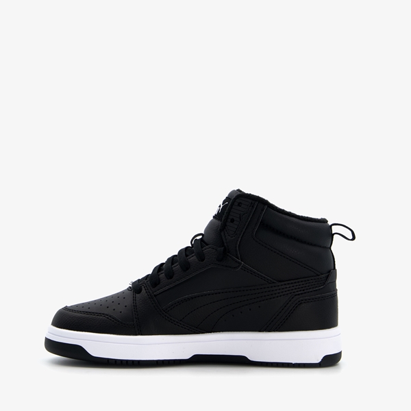 Puma Rebound V6 Mid JR kinder sneakers zwart