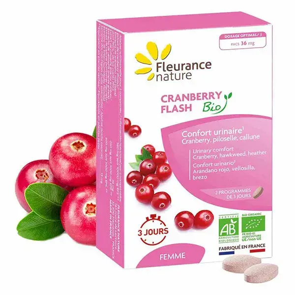 Fleurance Nature - Conforto Urinário - Cranberry Orgânico Flash - 14 comprimidos
