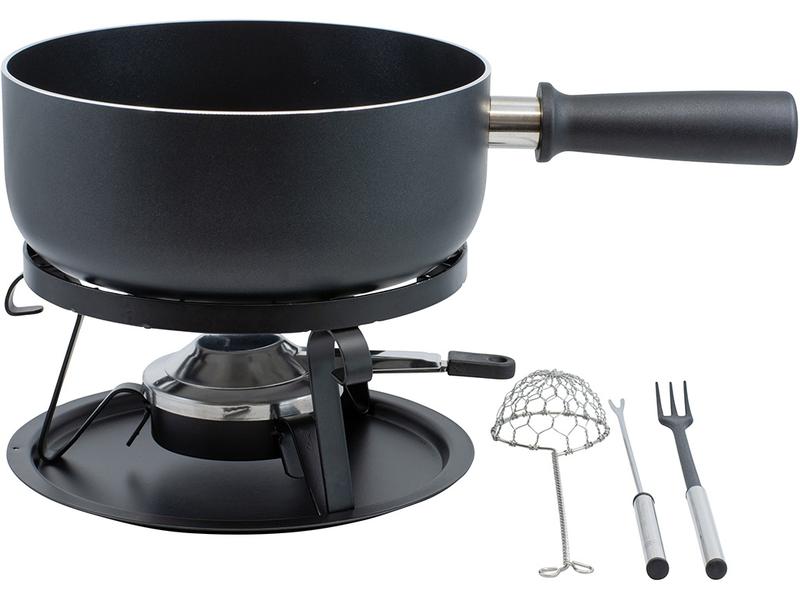 Kadastar Käsefondue-Set Royal 22 Teile, Schwarz Fondue-Set