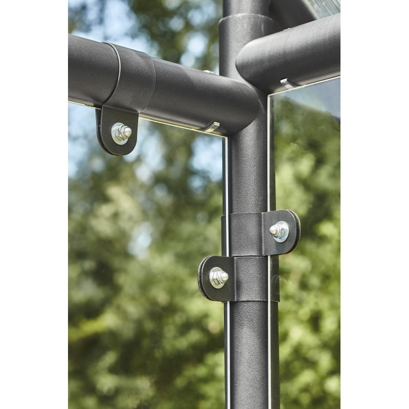 Abris vélos dôme 6 vélos + 2 scooters / motos Modèle initial - Coloris gris anthracite RAL 7021