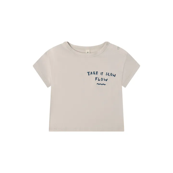 Organic Zoo T-Shirt Take It Slow | Blanc cassé