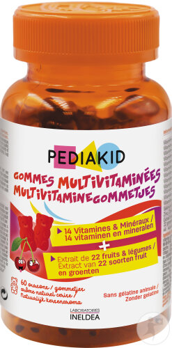 Pediakid Gommes Multivitaminées Goût Cerise 60 Pièces