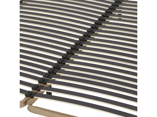Sommier à lattes + pieds 2x80x200 Theta - 48 lattes bois - Fabrication française