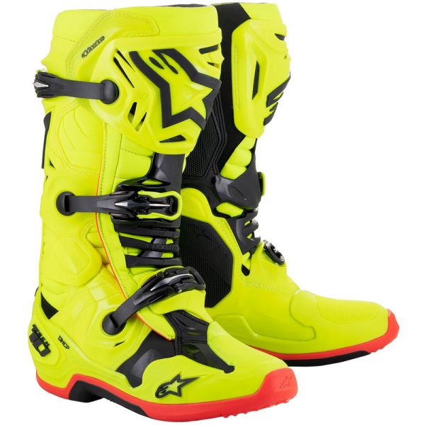 Alpinestars Botas Tech 10 Yellow Fluo / Black / Red Fluo 10 (eu 44.5)