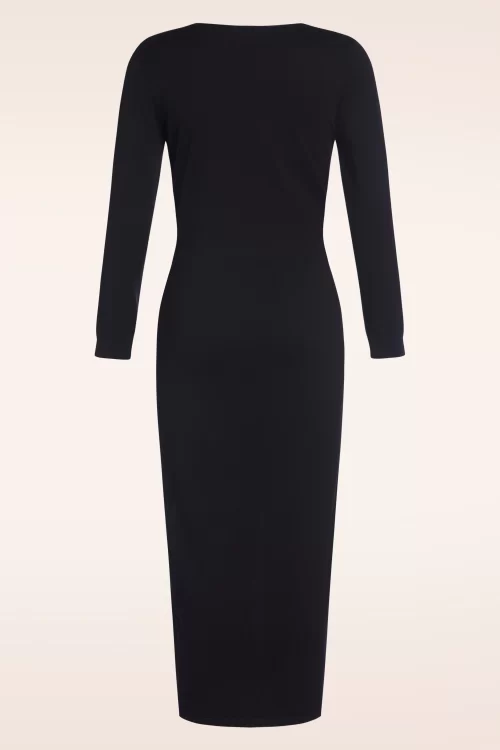 Banned Retro Enid gebreide jurk in zwart
