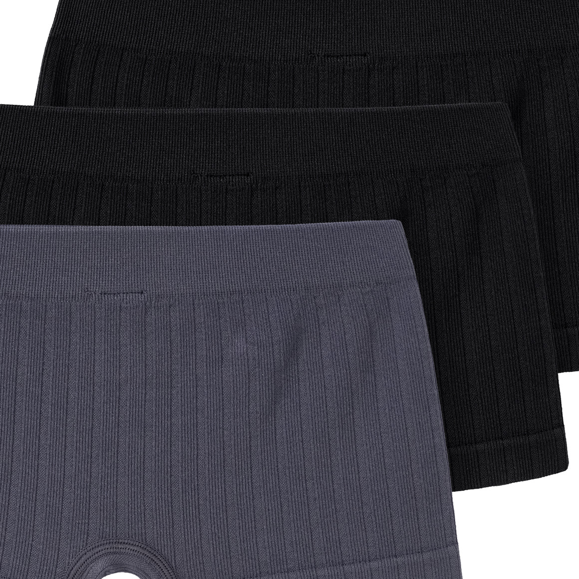 Yigga 3 Mädchen Seamless-Pantys im Set schwarz / dunkelgrau