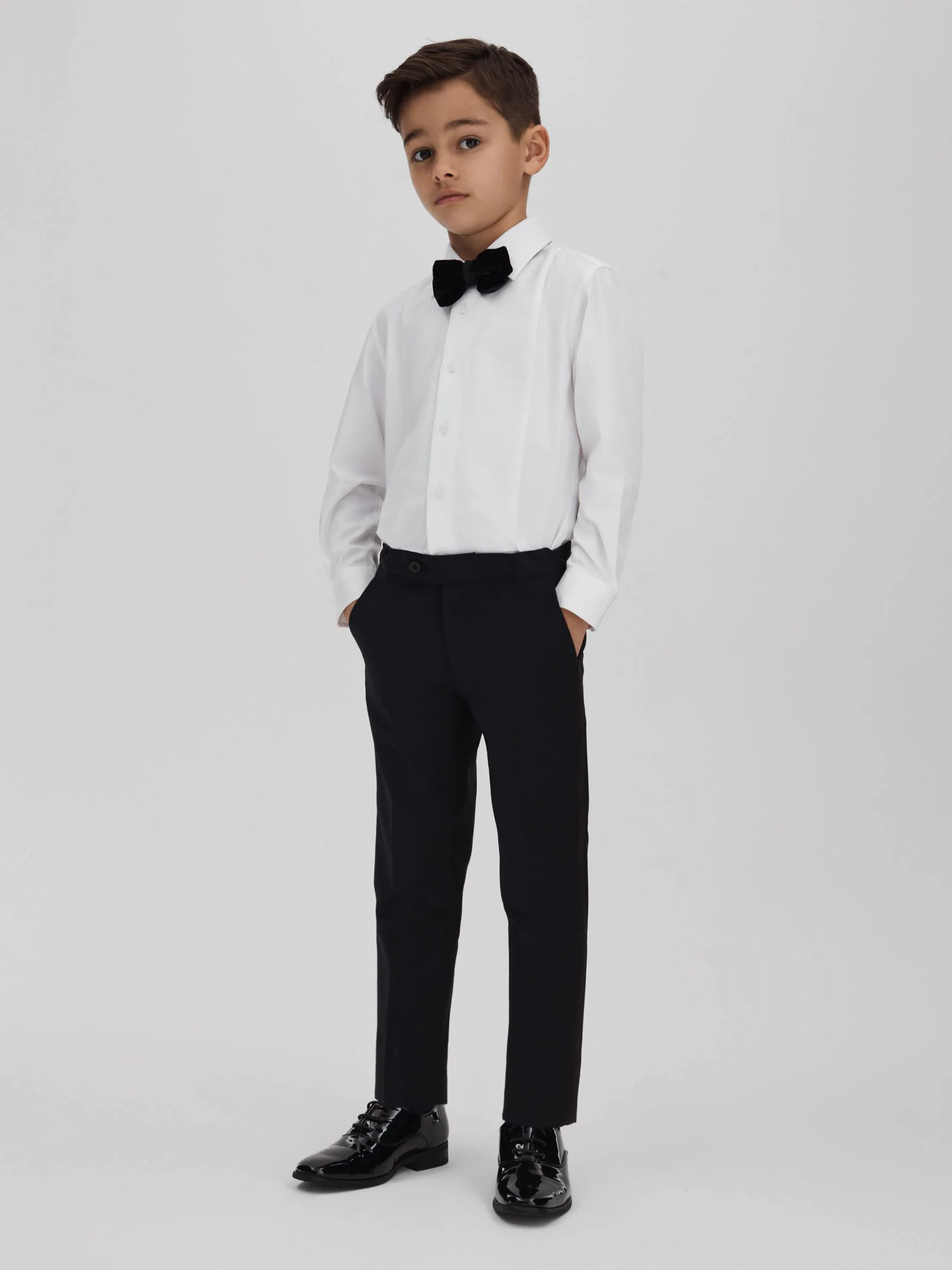 Reiss - Slim-fit Marcel smoking-overhemd met textuur