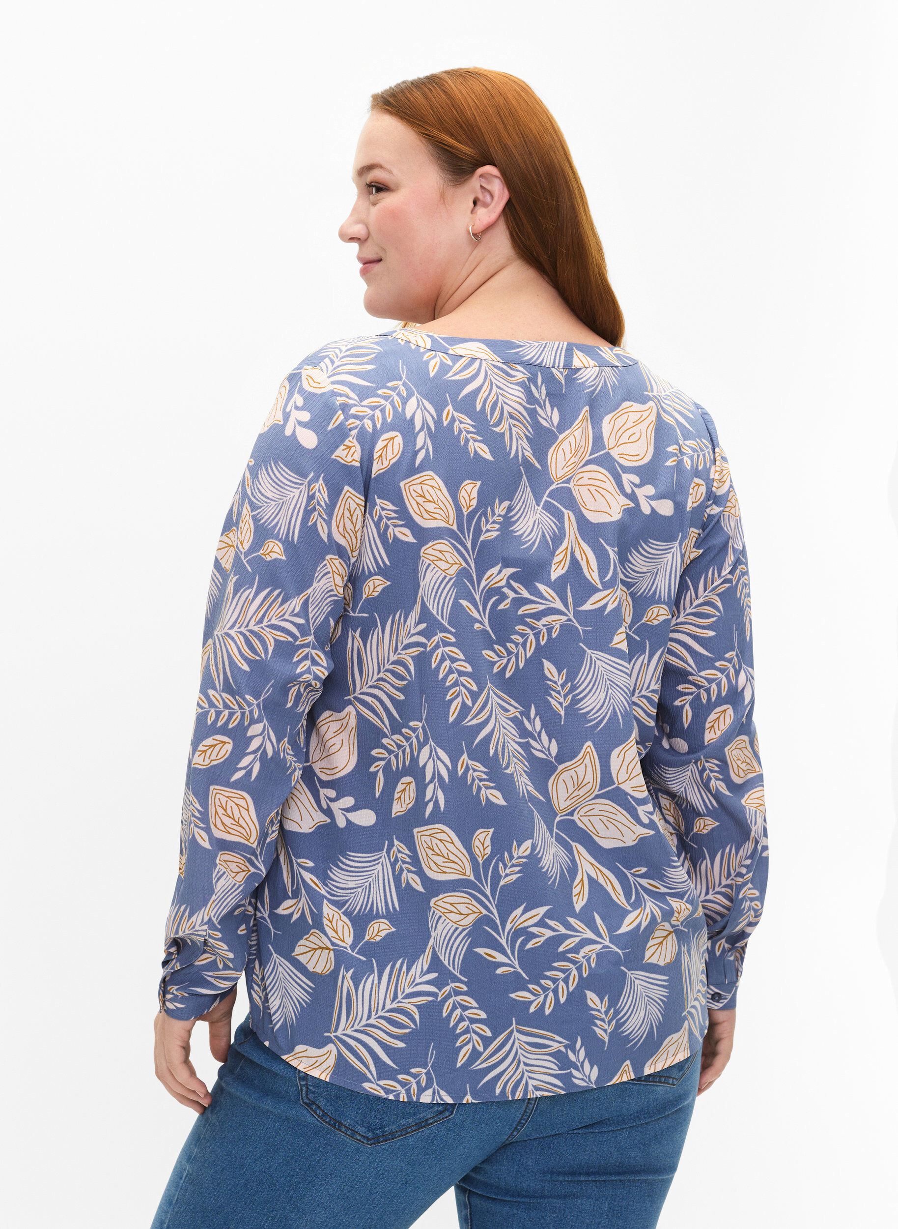 FLASH - Langærmet bluse med print