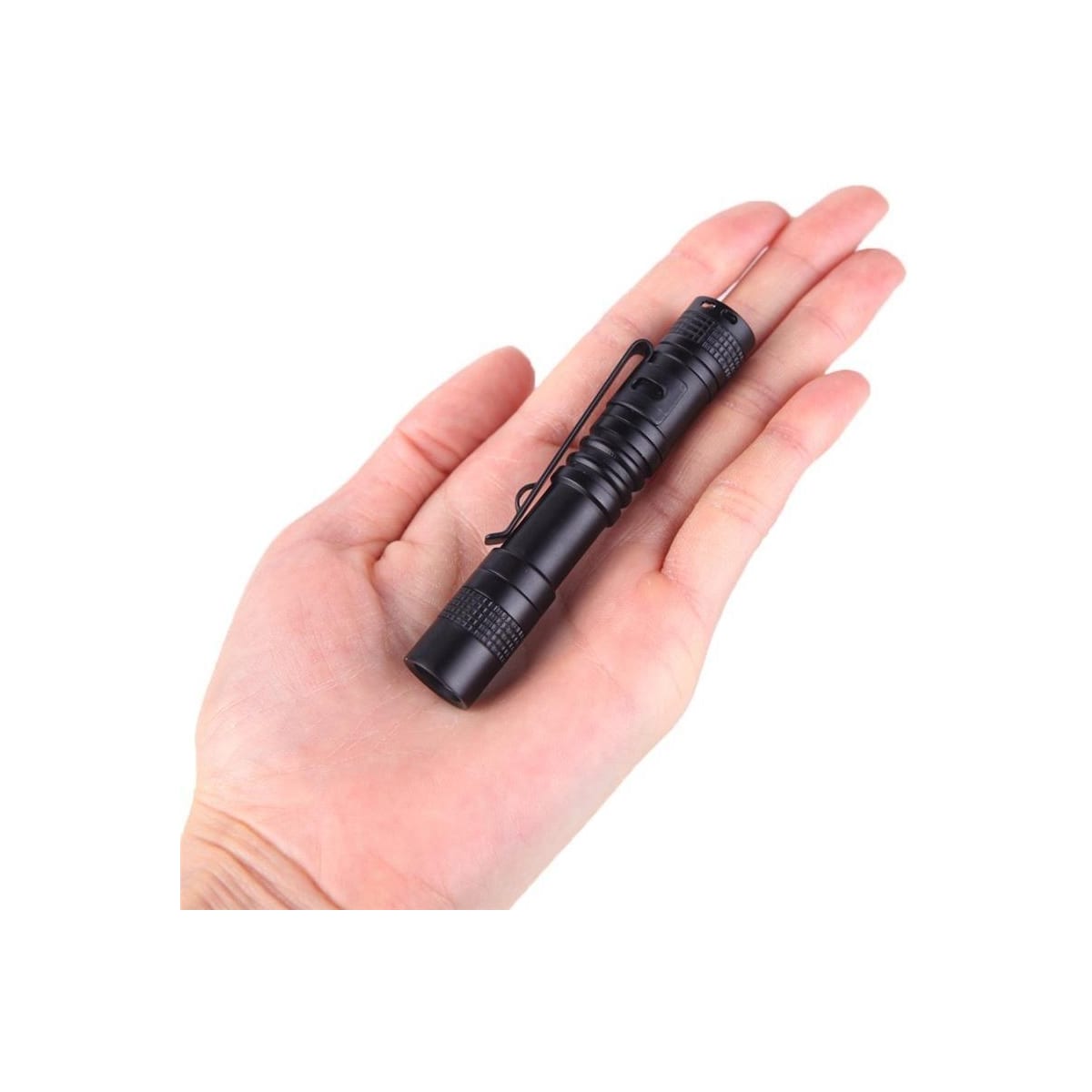 Liten lommelykt, 13cm, 120lm, Svart