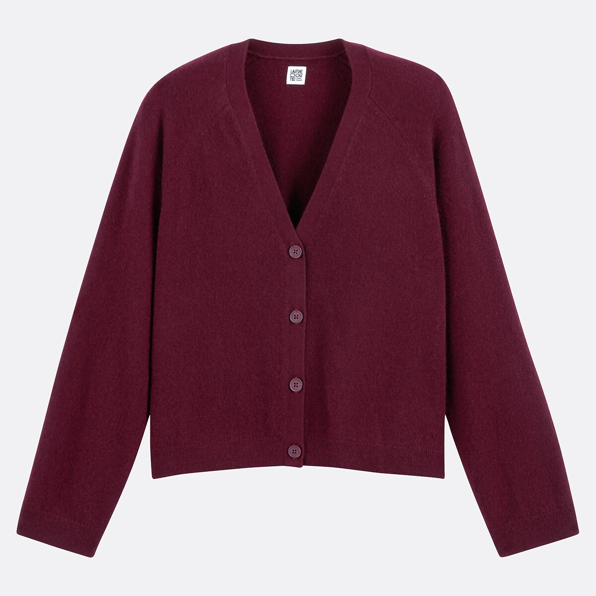 COLEÇÃO LA REDOUTE<br>Cardigã de malha fina de cashmere com botões