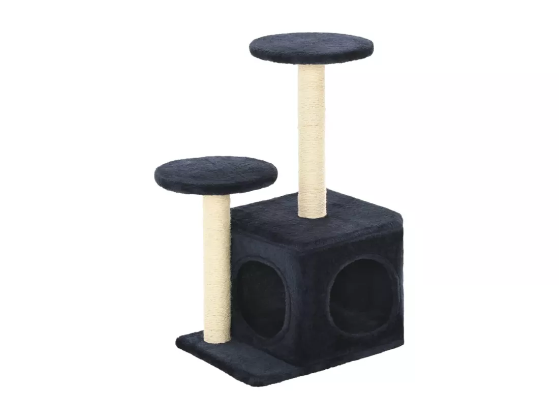 Arbre à chat avec griffoirs en sisal 60cm Bleu foncé