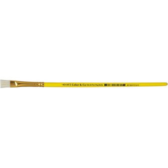 Pinceau brosse en soie de porc, plat, N.6