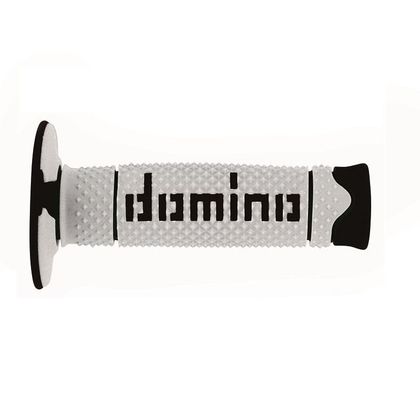 Poignées de guidon Domino OFF-ROAD FULL GRIP Universel - Noir / Blanc