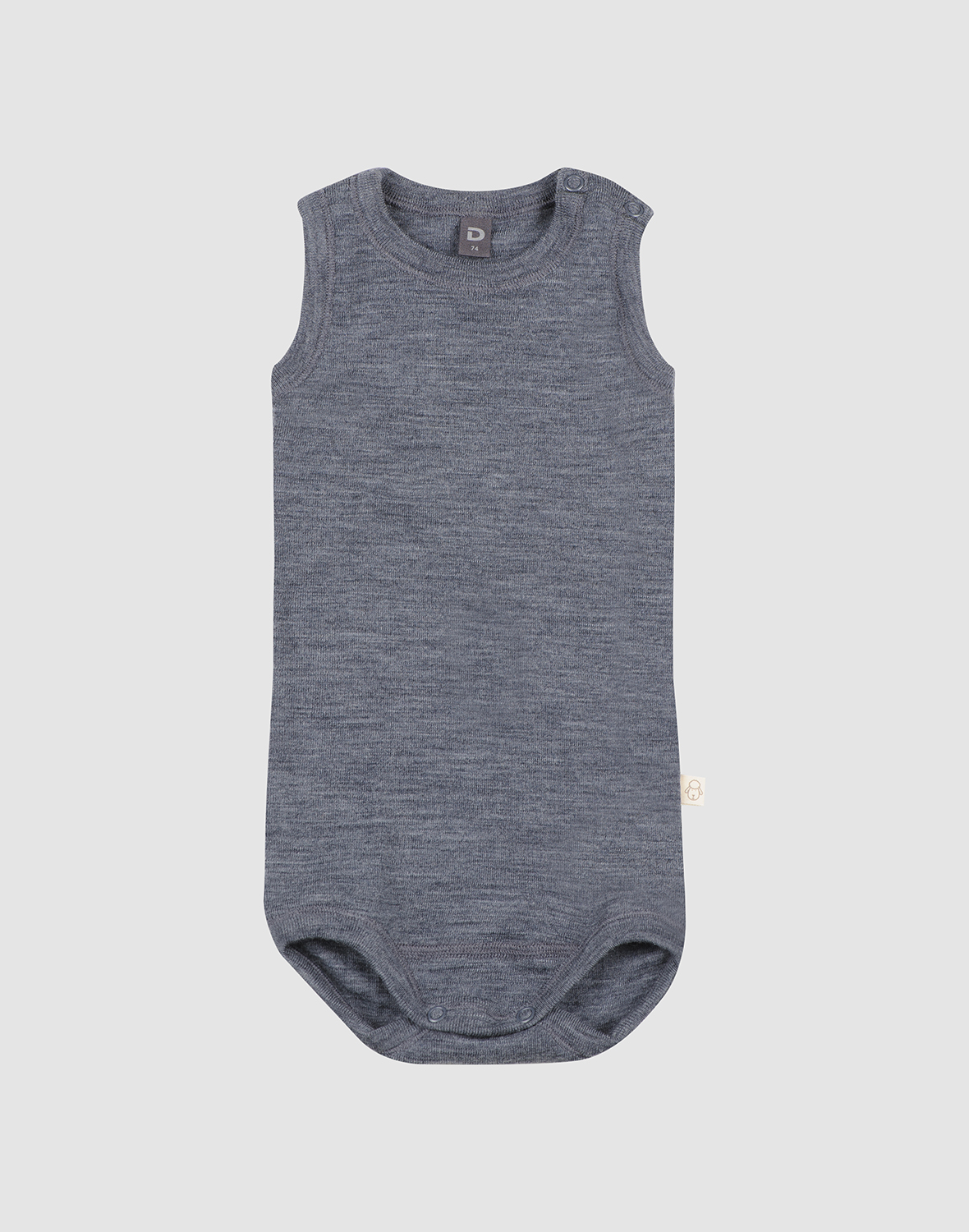 Romper zonder mouw van merinowol voor baby's