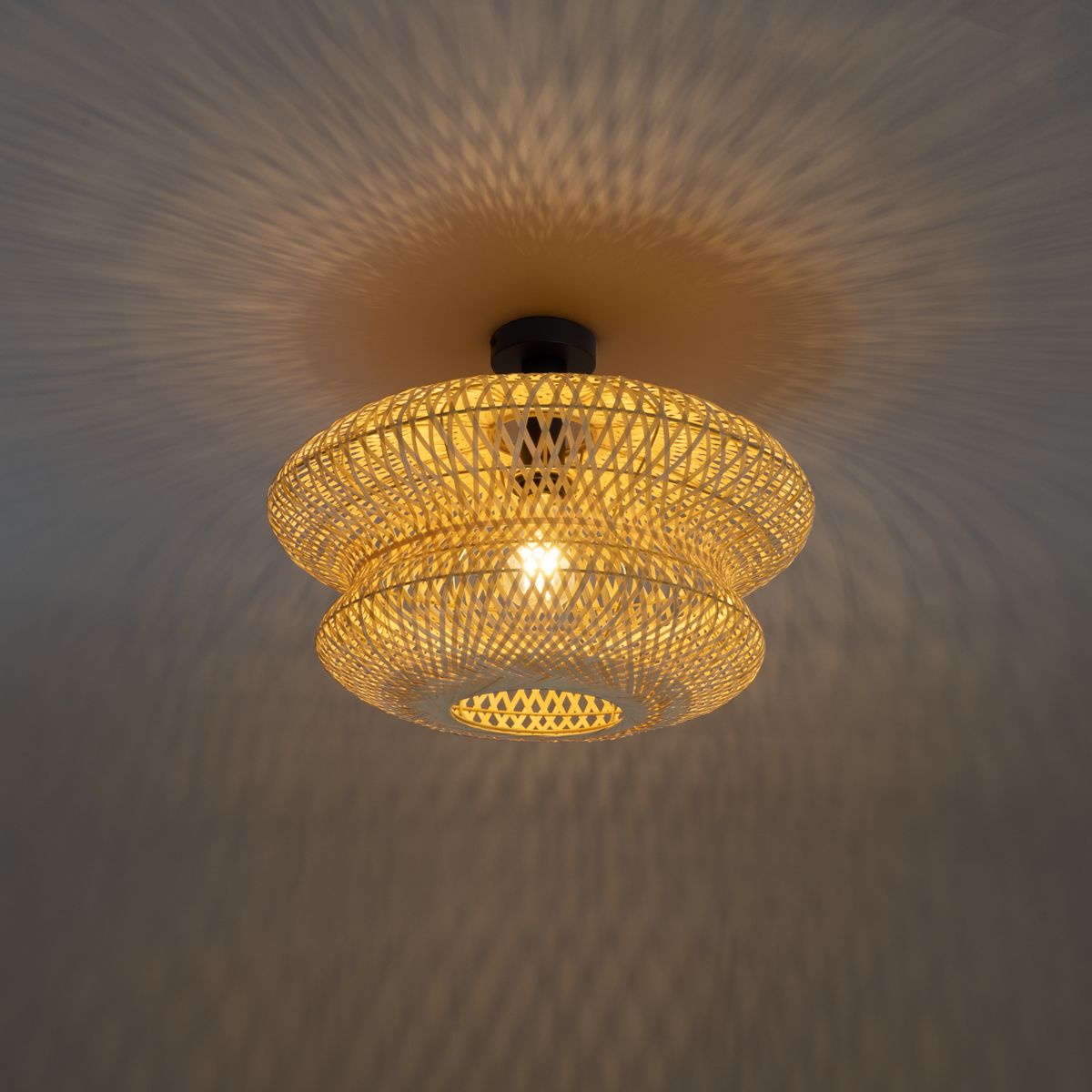 Oosterse plafondlamp bamboe - Ostrava Double
