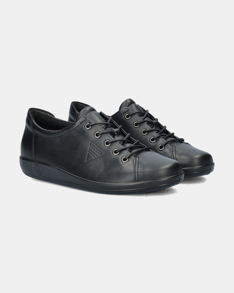 Ecco Soft 2.0 Veterschoenen  - zwart