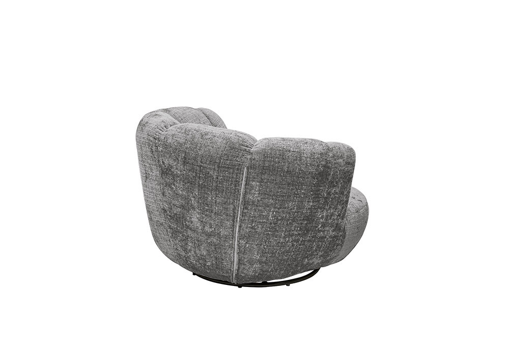 Drehbarer Sessel DIAMOND silbergrau Chenille Cremona 360°
