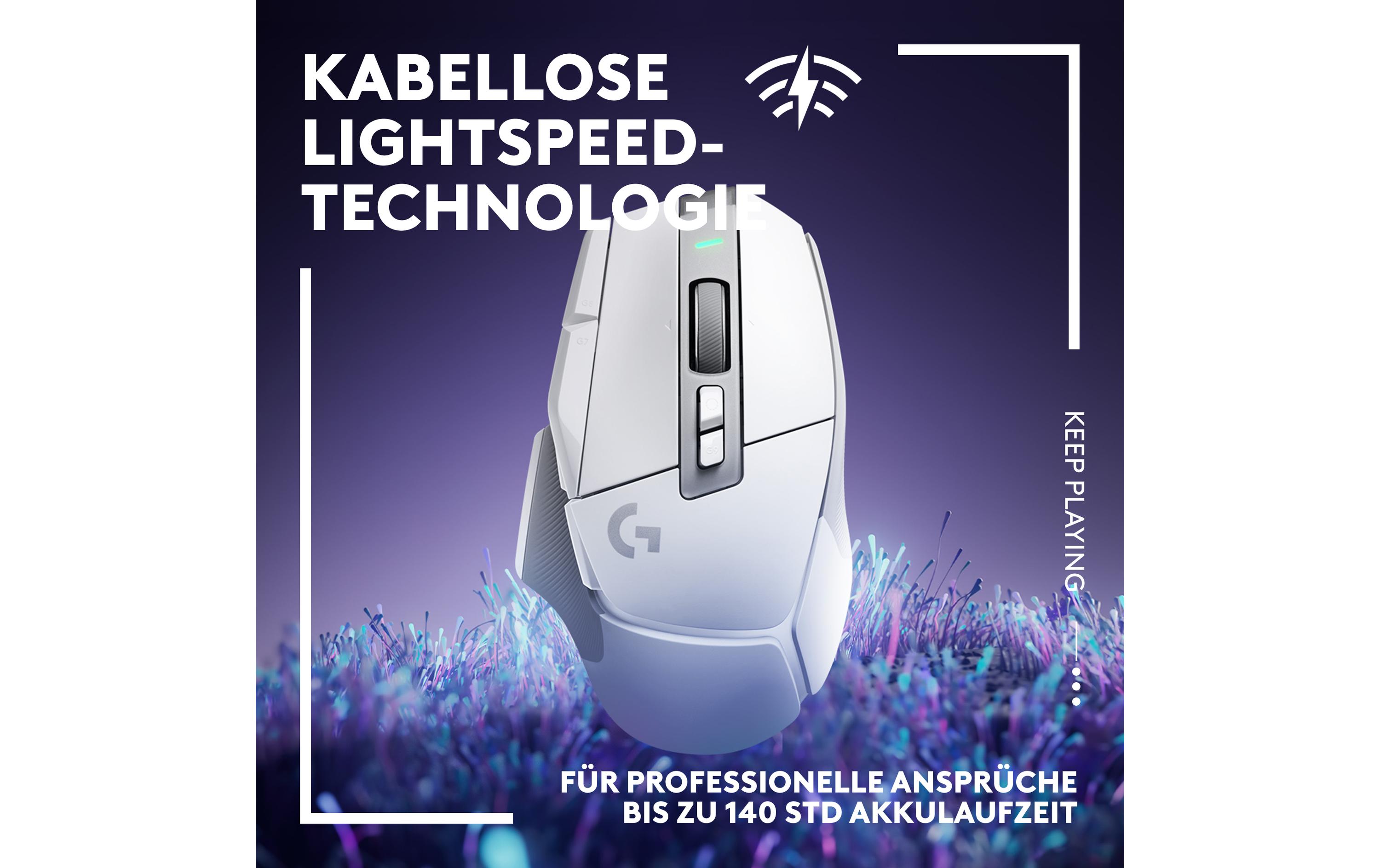 Gaming-Maus G502 X Lightspeed WeissKabellose Gaming-Maus mit Lightspeed Technologie