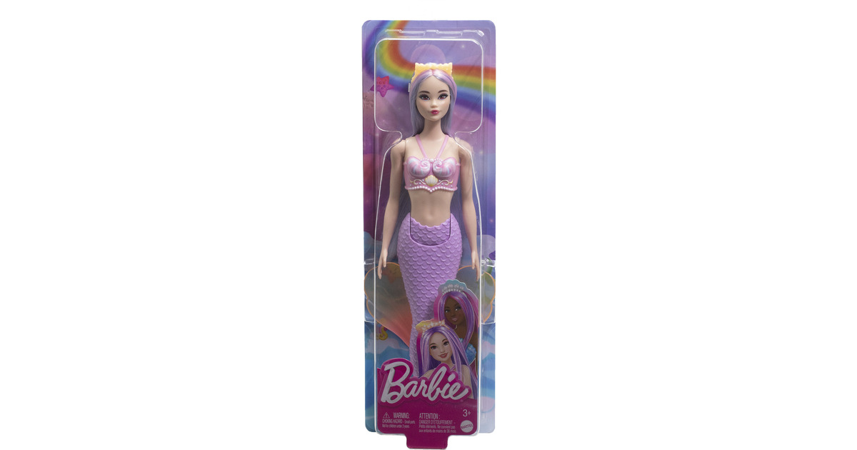 BarbieDreamtopia - Zeemeerminpop - Lila haar en een paarse staart