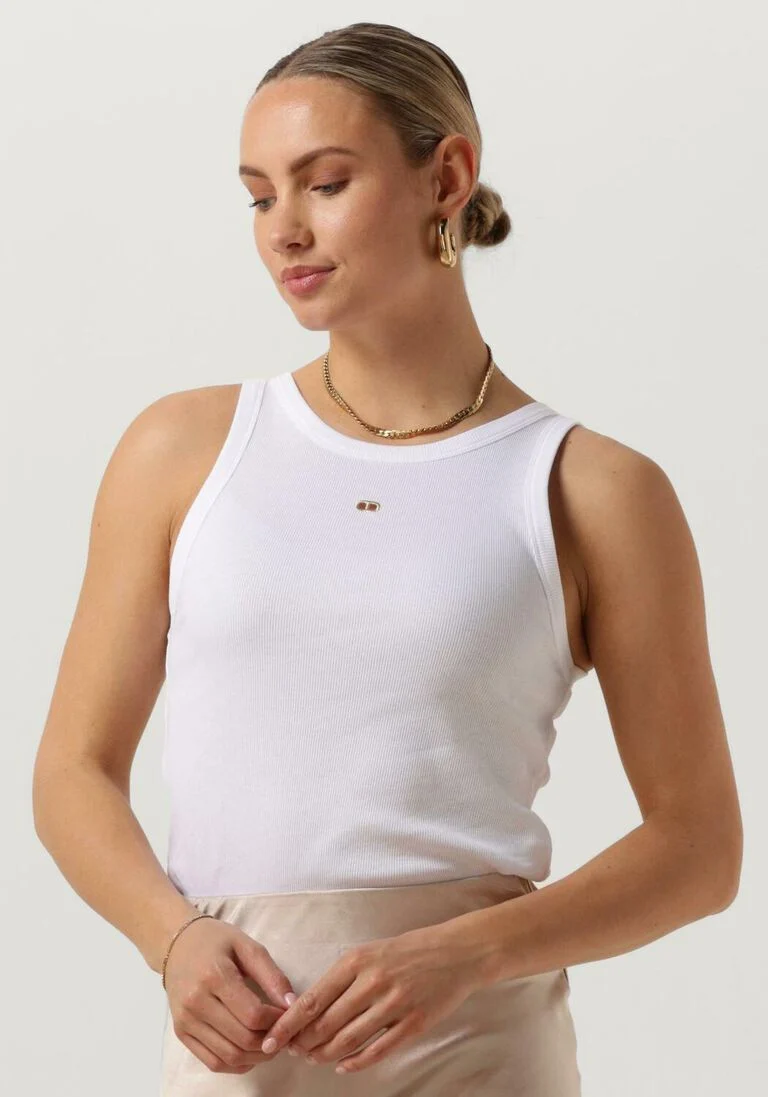 TWINSET MILANO witte twinset milano top knitted tank top